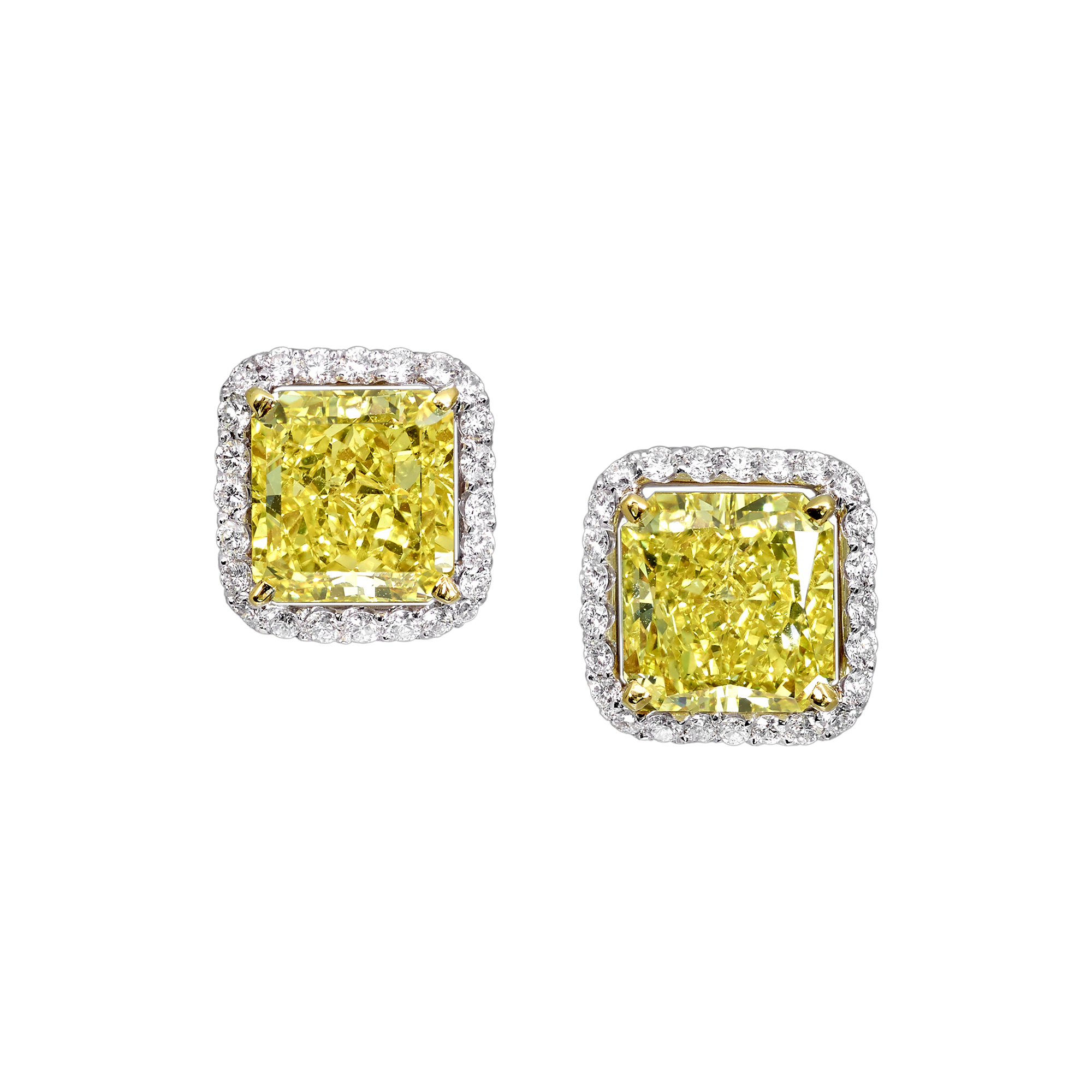 Vivid Yellow Diamond Ear Studs - Moussaieff | Moussaieff