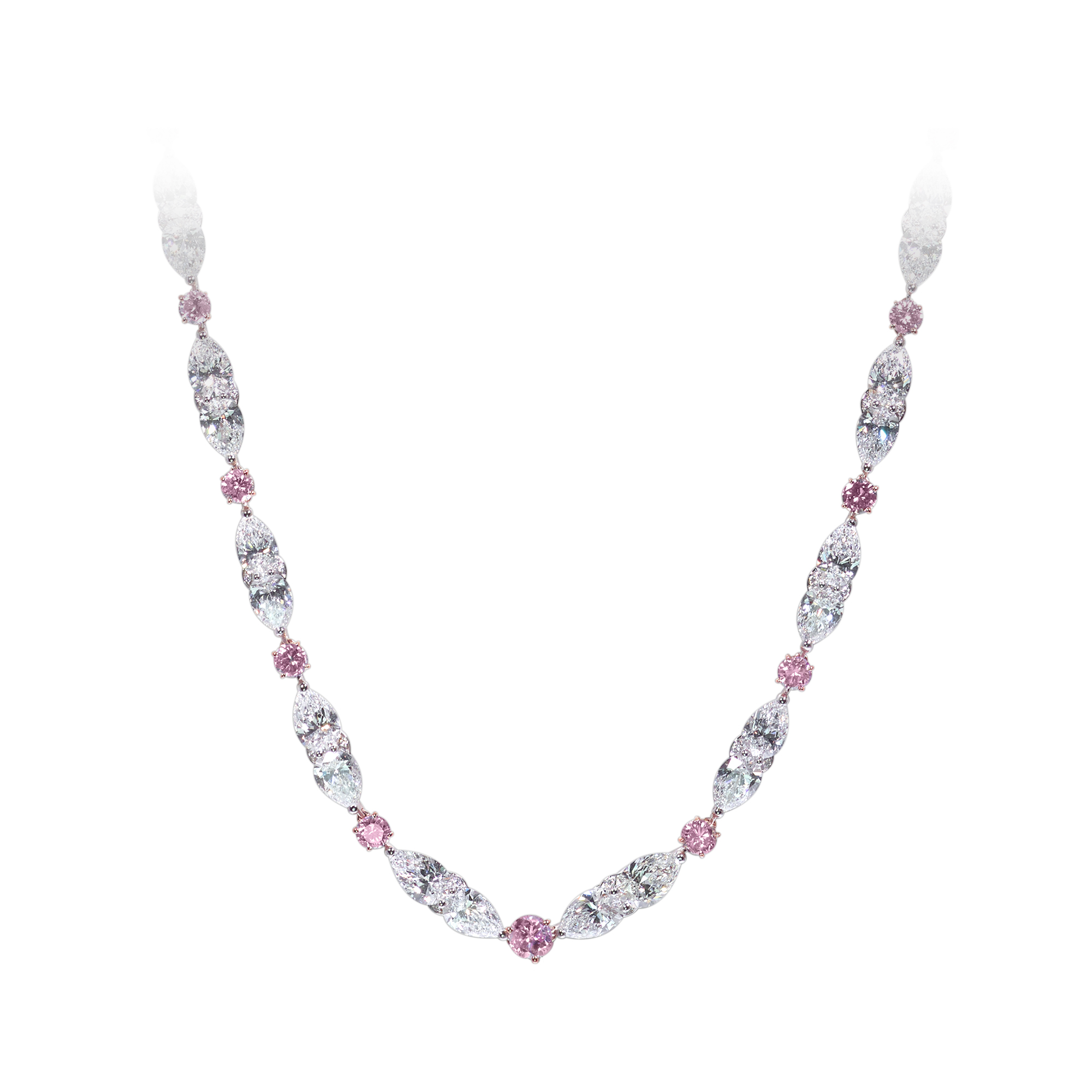 real pink diamond necklace