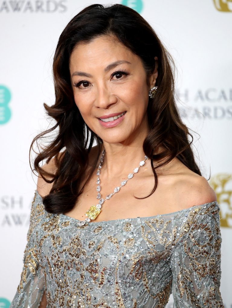 Michelle Yeoh chooses Moussaieff Fancy Intense yellow diamond necklace
