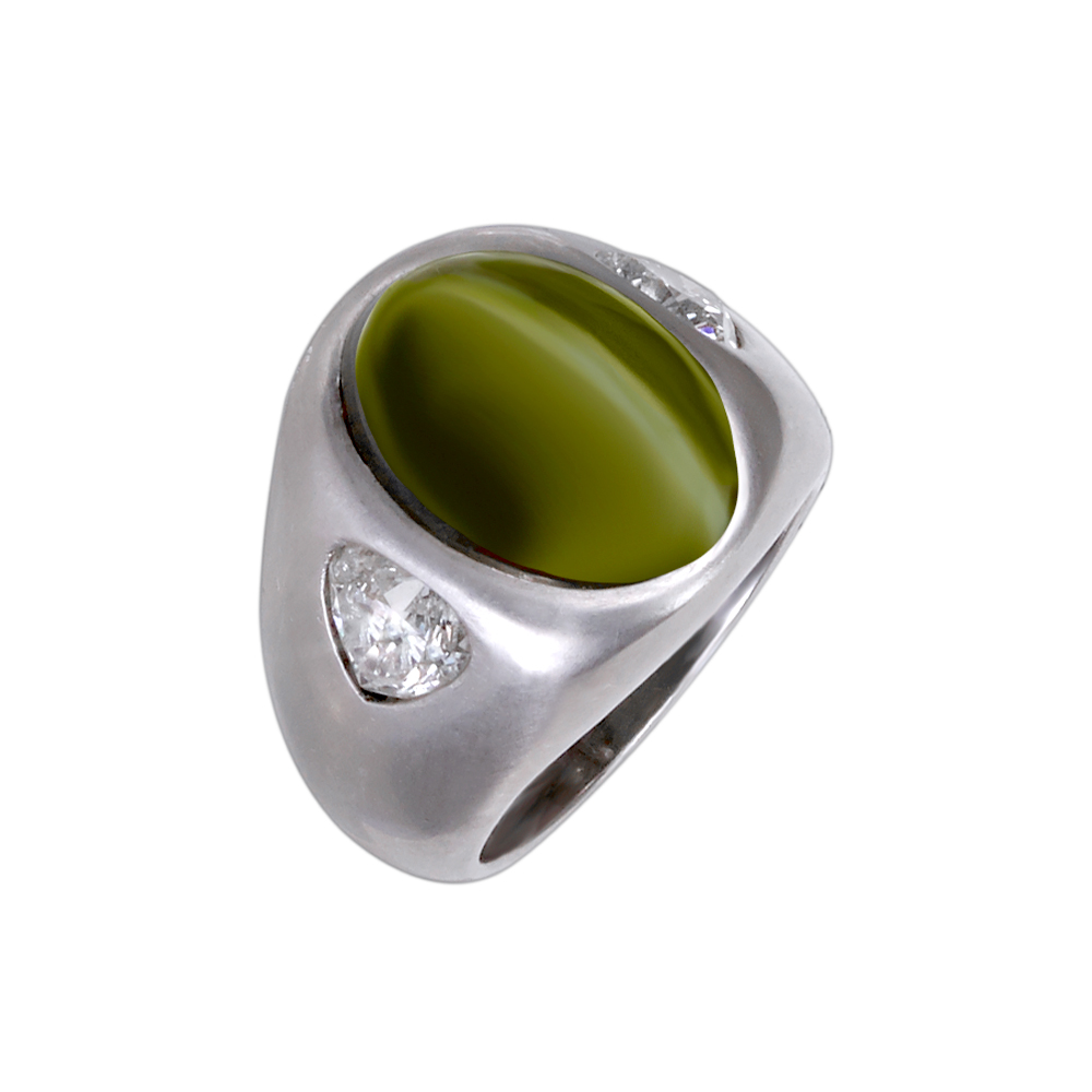 Cat's Eye Ring, Natural Lehsunia Gemstone Ring - Shraddha Shree Gems